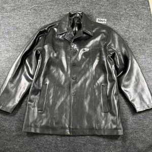 Whispering Smith Jacket Mens Small Black Lined‎ Button Front Racing Winter Wear